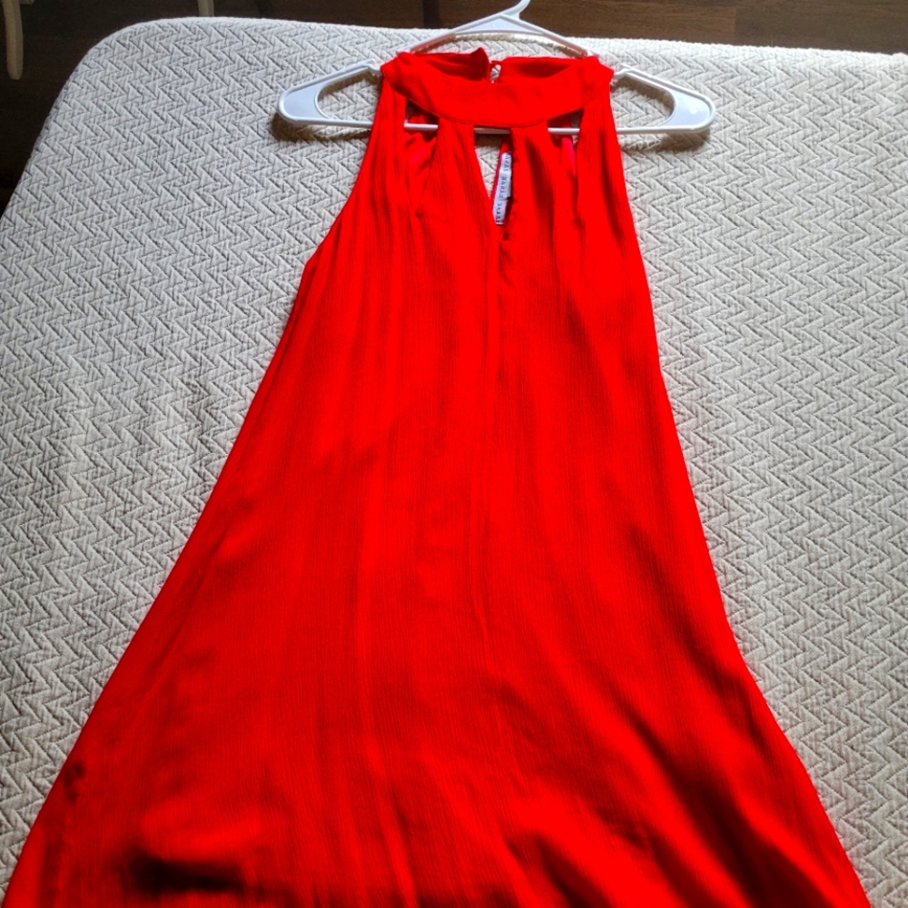 HYFVE Casual Reddish/Orange Dress Size small